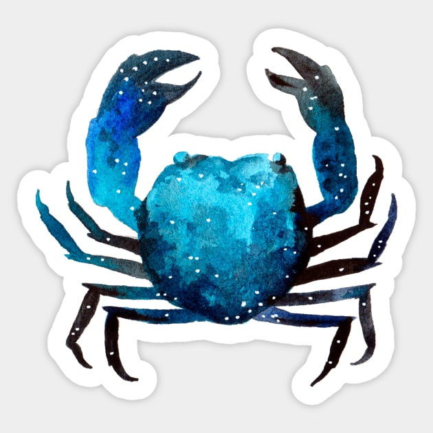 Cerulean blue Crustacean Sticker by hamptonstyle